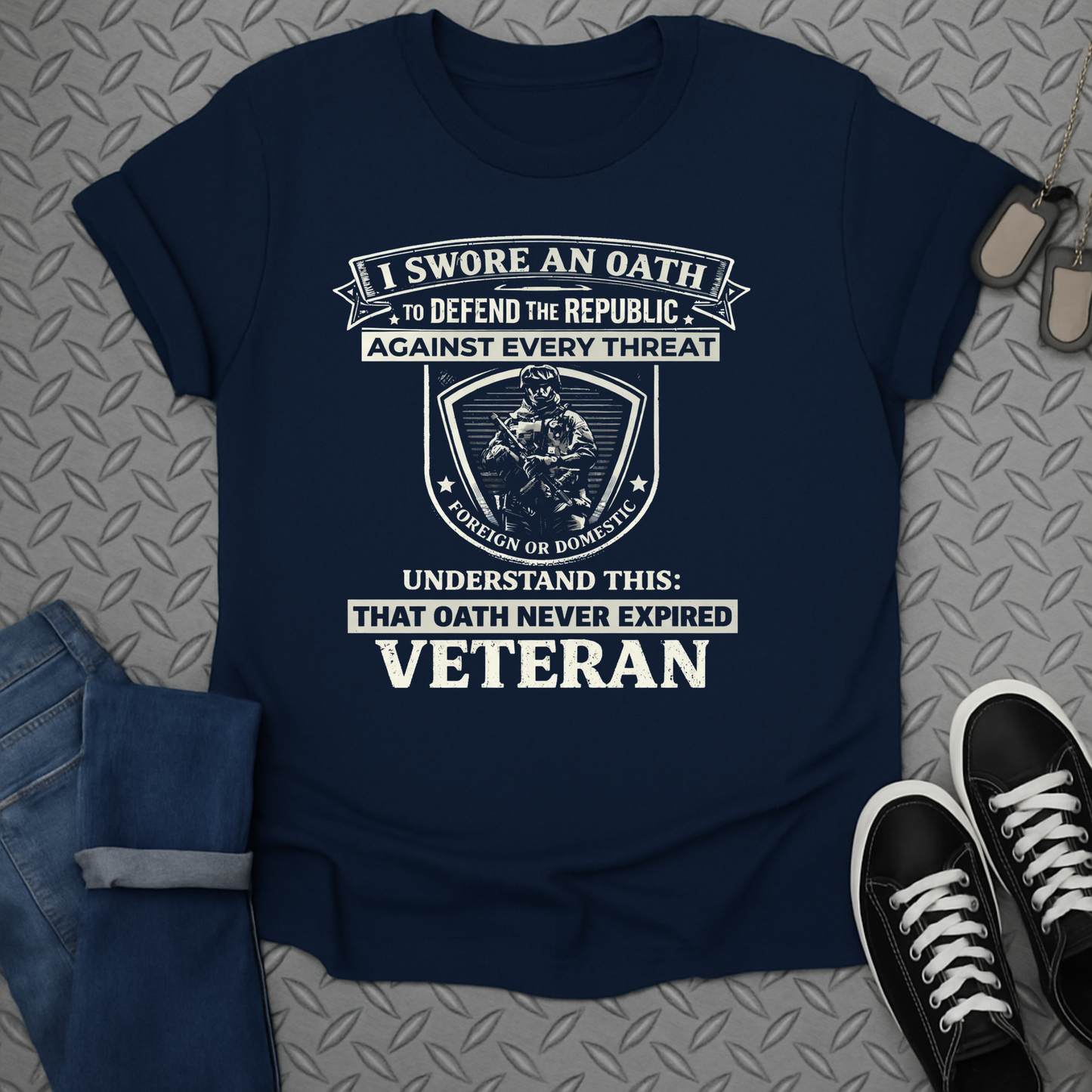I Swore an Oath Against Every Threat Veteran T-Shirt