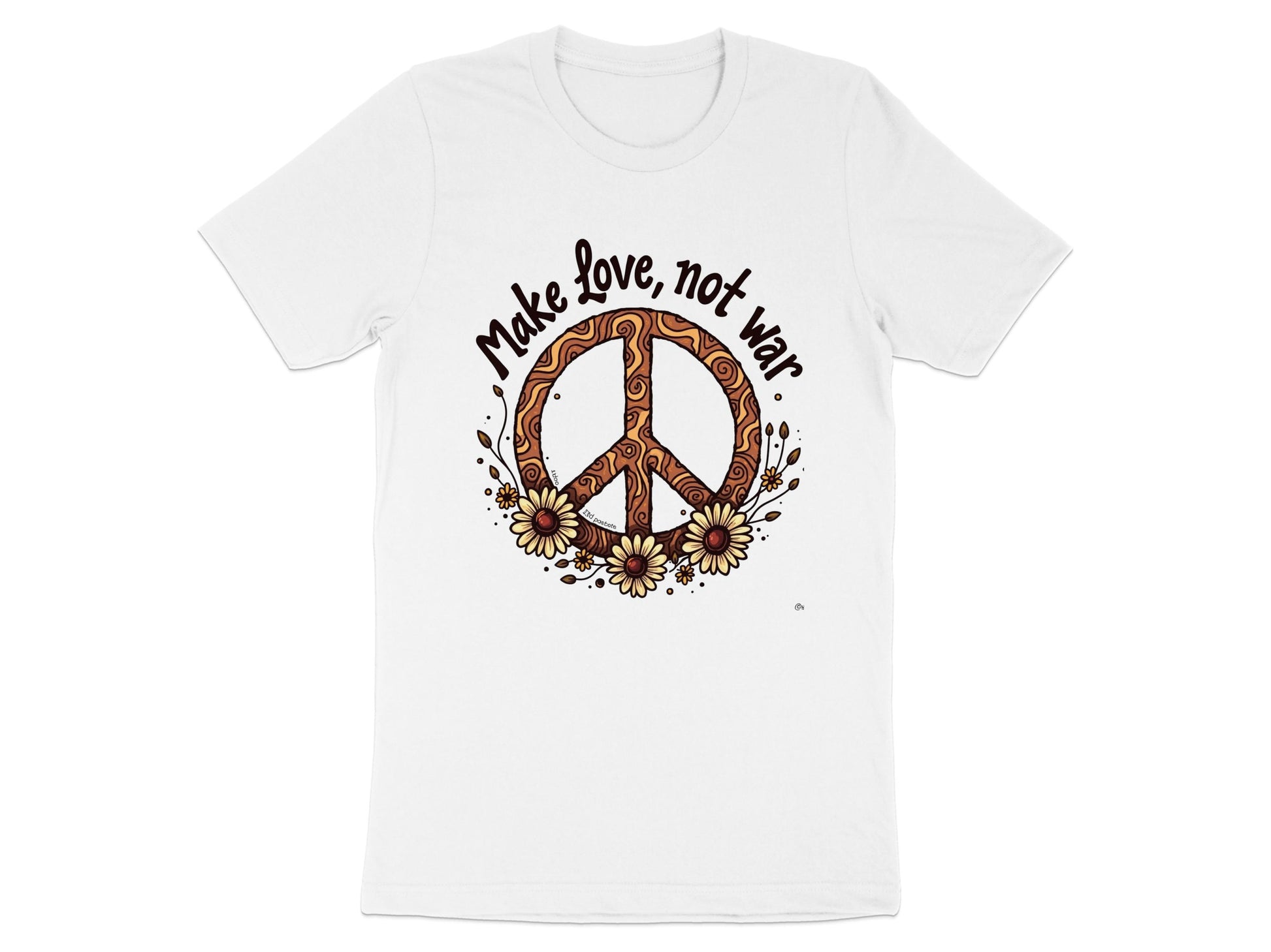 Make Love Not War Peace Symbol Graphic Shirt product type
