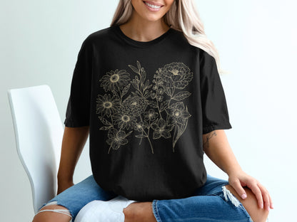 Elegant Floral Design Art on Comfortable T-shirt product
