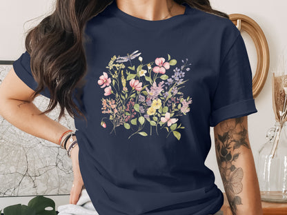 Beautiful Wildflower Dragonfly Graphic T-shirt product