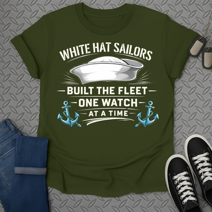 White Hat Sailors Built The Fleet T-Shirt