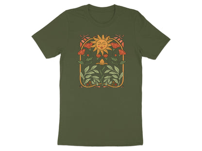 Sun and Floral Artistic Design T-Shirt product type