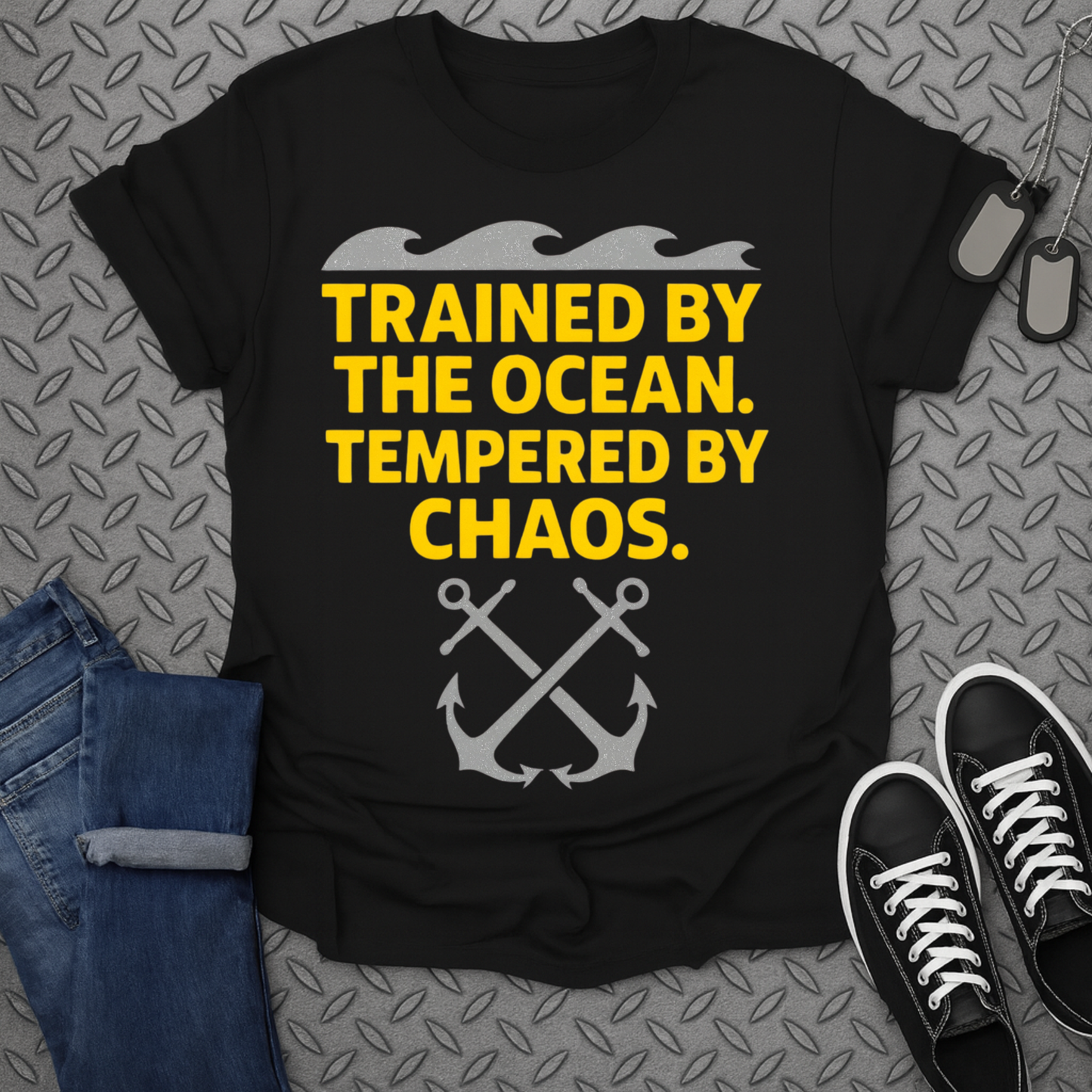 Trained by the Ocean Tempered by Chaos T-Shirt