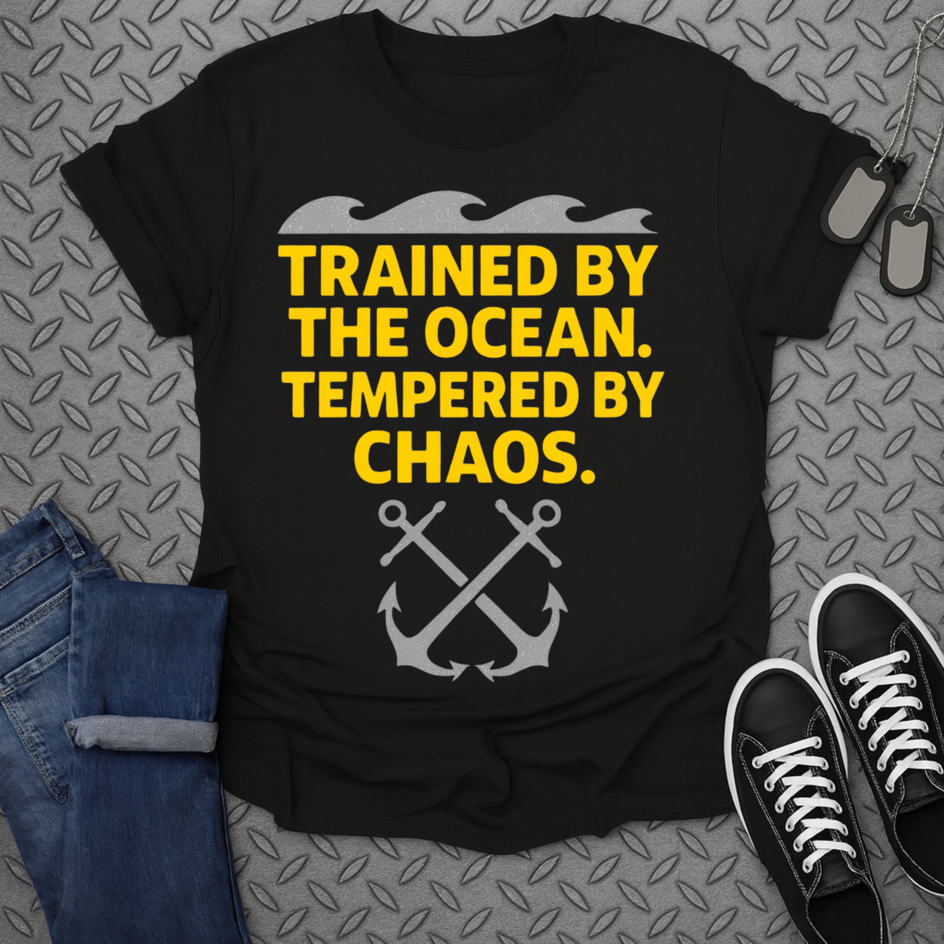Trained by the Ocean Tempered by Chaos T-Shirt