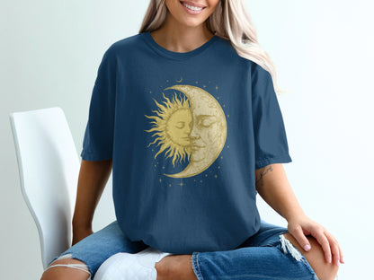 Sun and Moon Face Graphic T Shirt product type