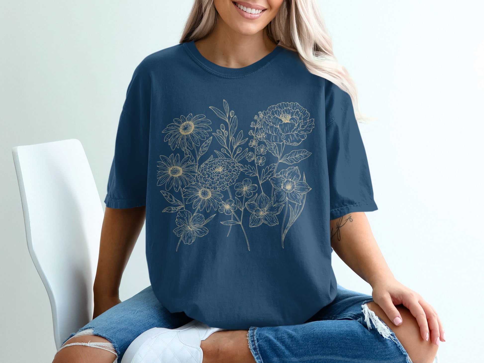 Floral Graphic T-Shirt Casual Wear Product Type