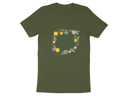 Home is in the garden graphic print t-shirt product