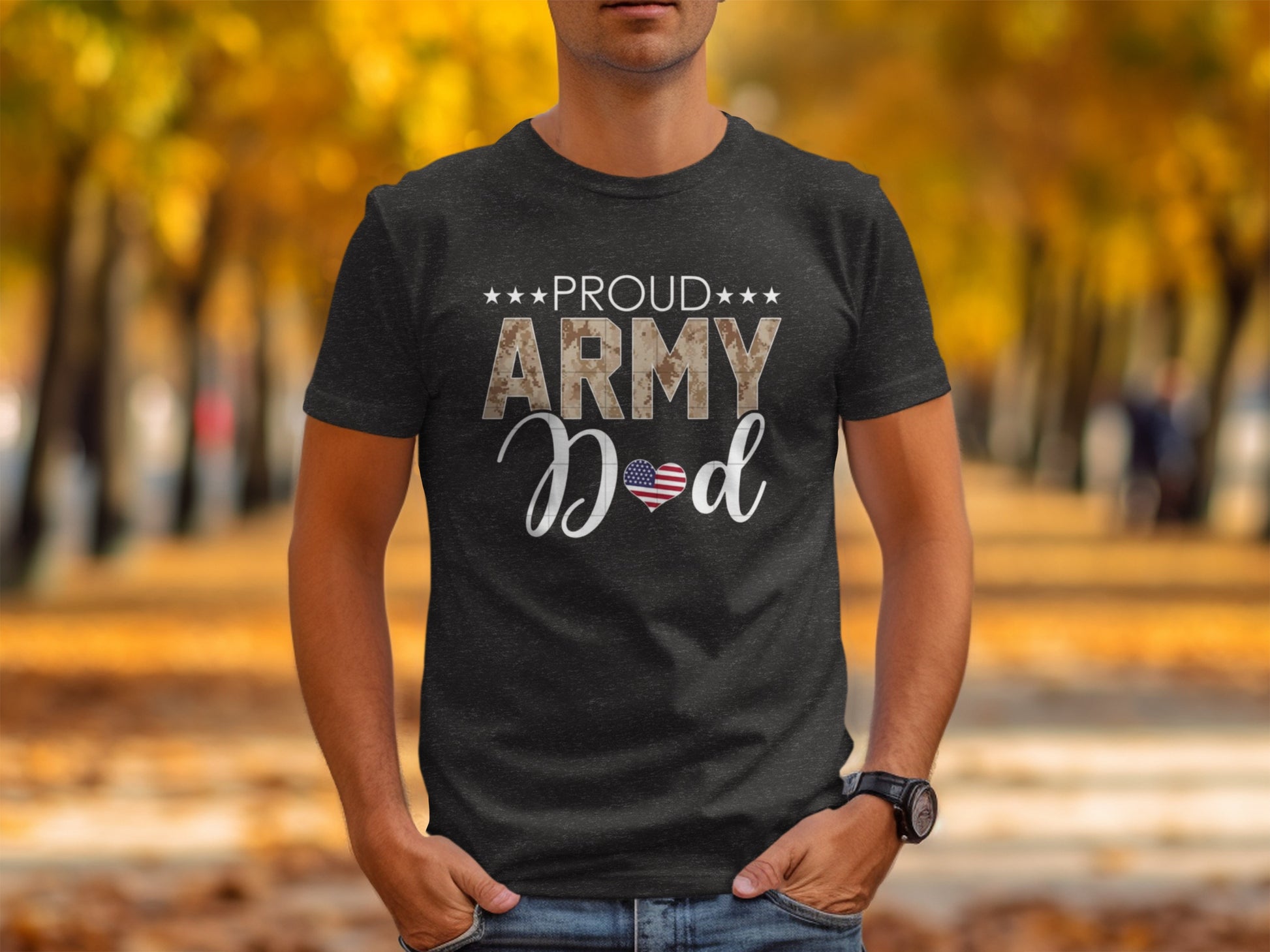 Proud Army Dad Shirt for Military Fathers Tee