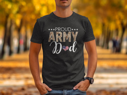 Proud Army Dad Shirt for Military Fathers Tee