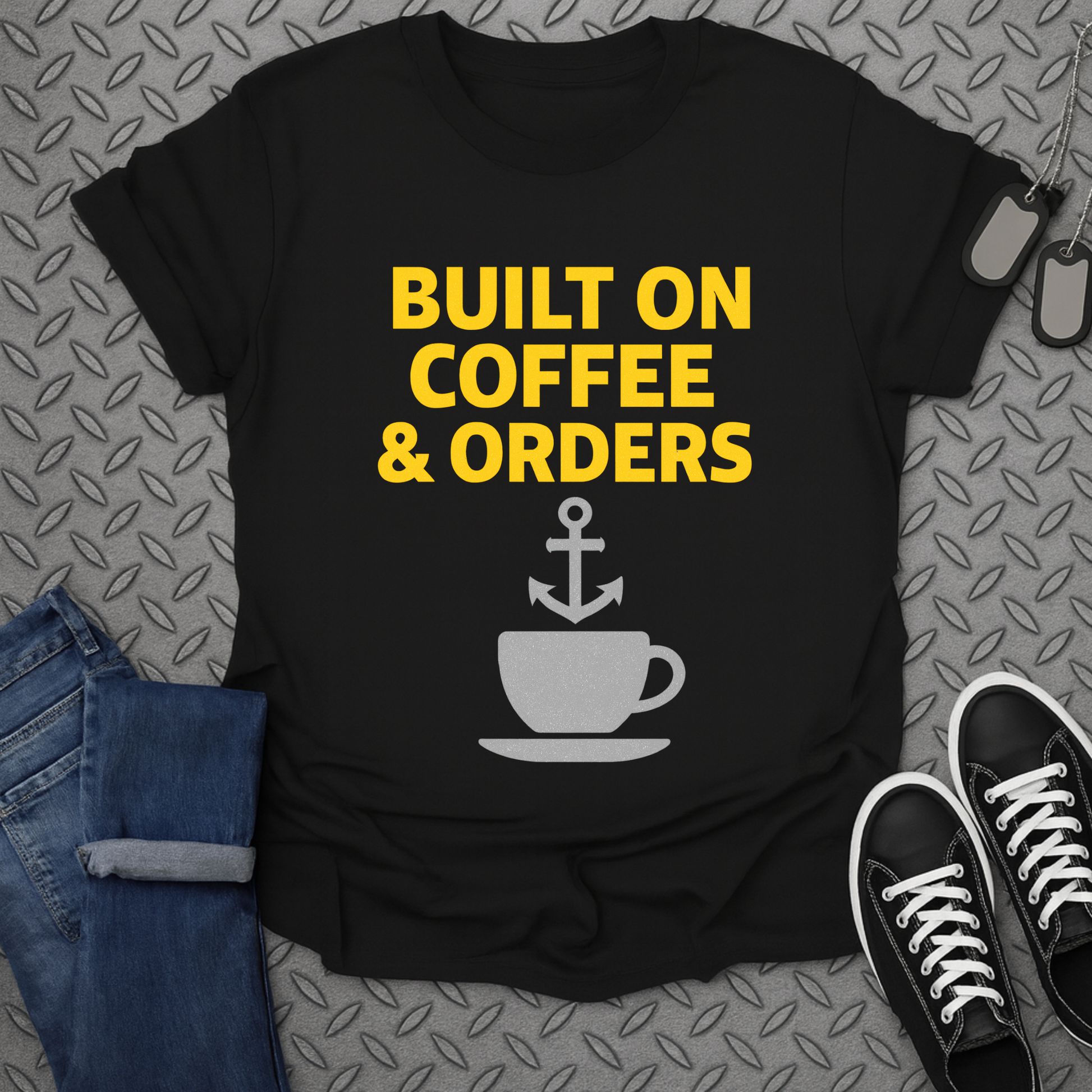 Built on Coffee and Orders Graphic T-Shirt product