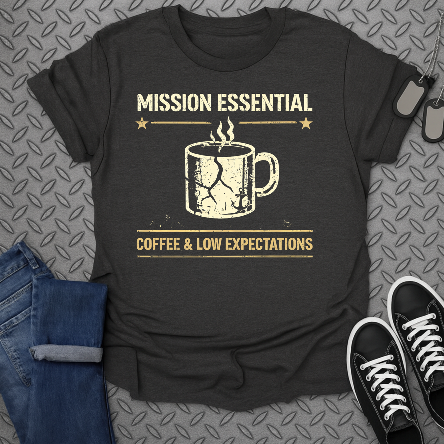 Mission Essential Coffee and Low Expectations Shirt