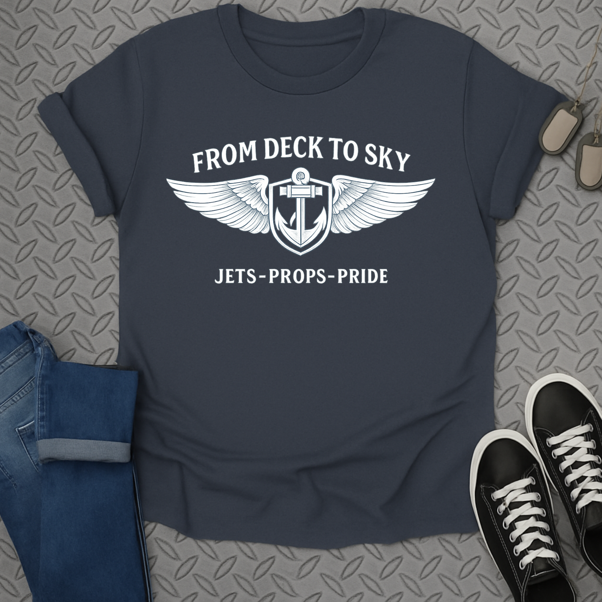 From Deck to Sky Jets Props Pride T-shirt