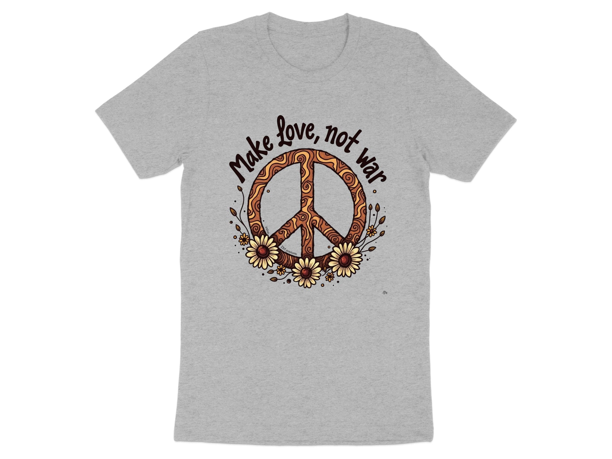 Make Love Not War Peace Sign Graphic Tee Shirt product type