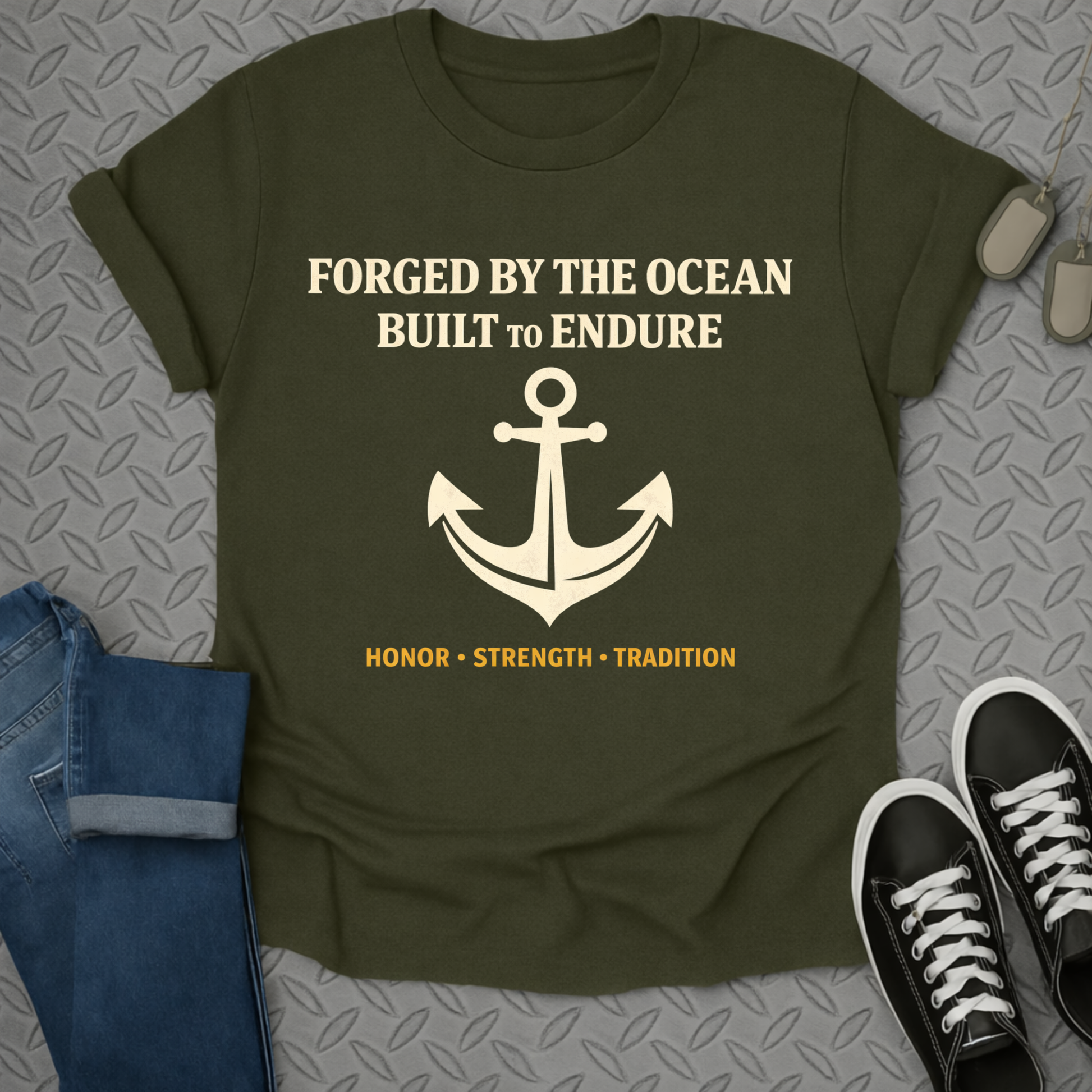 Forged by the Ocean Built to Endure T-Shirt