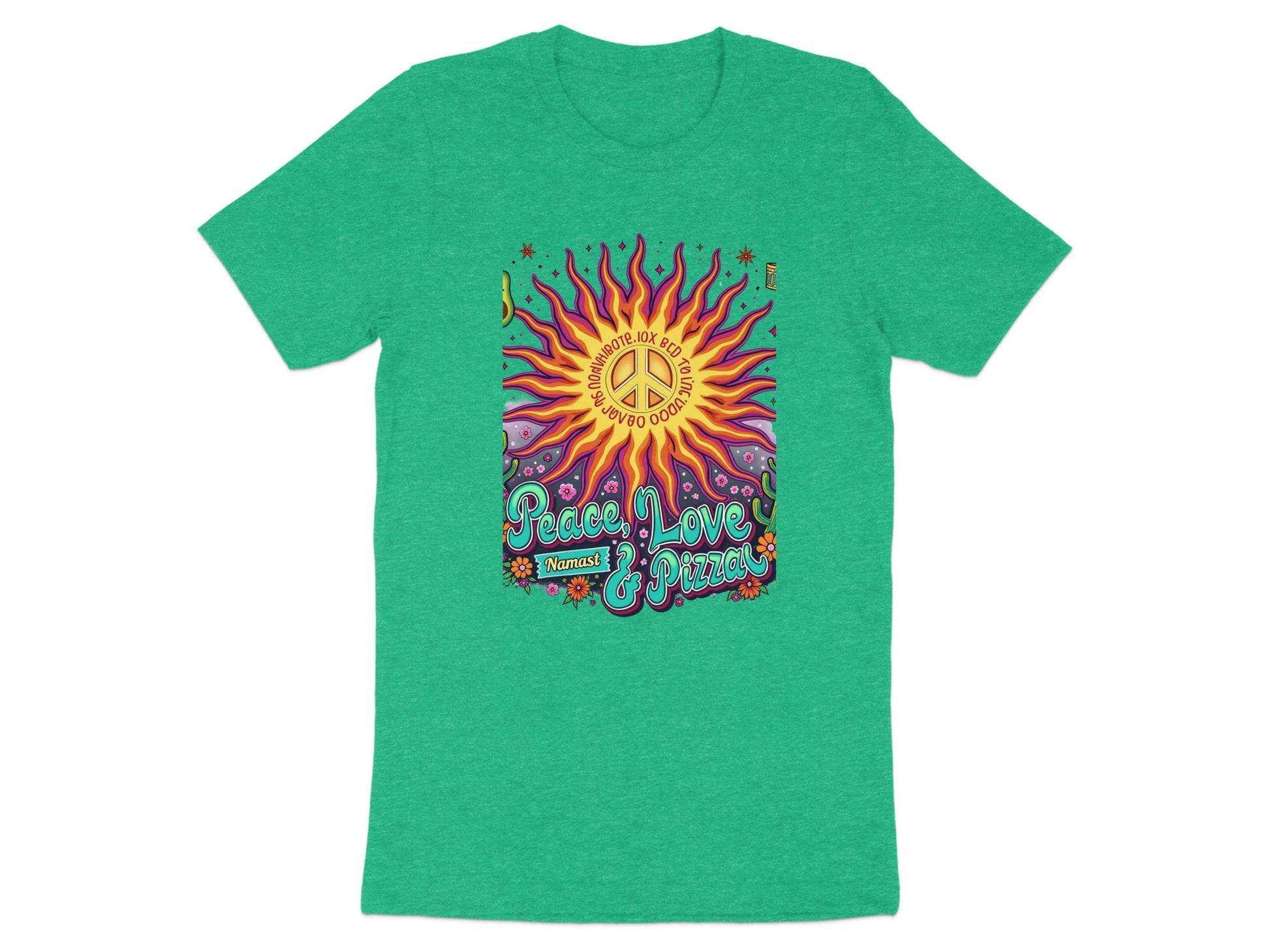 Peace Love and Pizza Sun Graphic T-Shirt product type