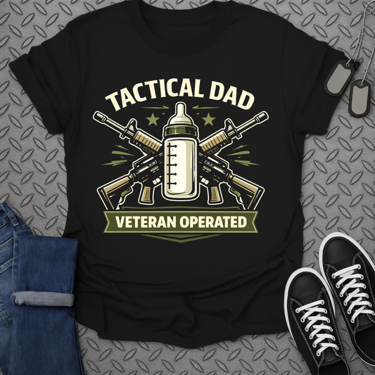 Tactical Dad Veteran Operated Funny Military Dad Shirt