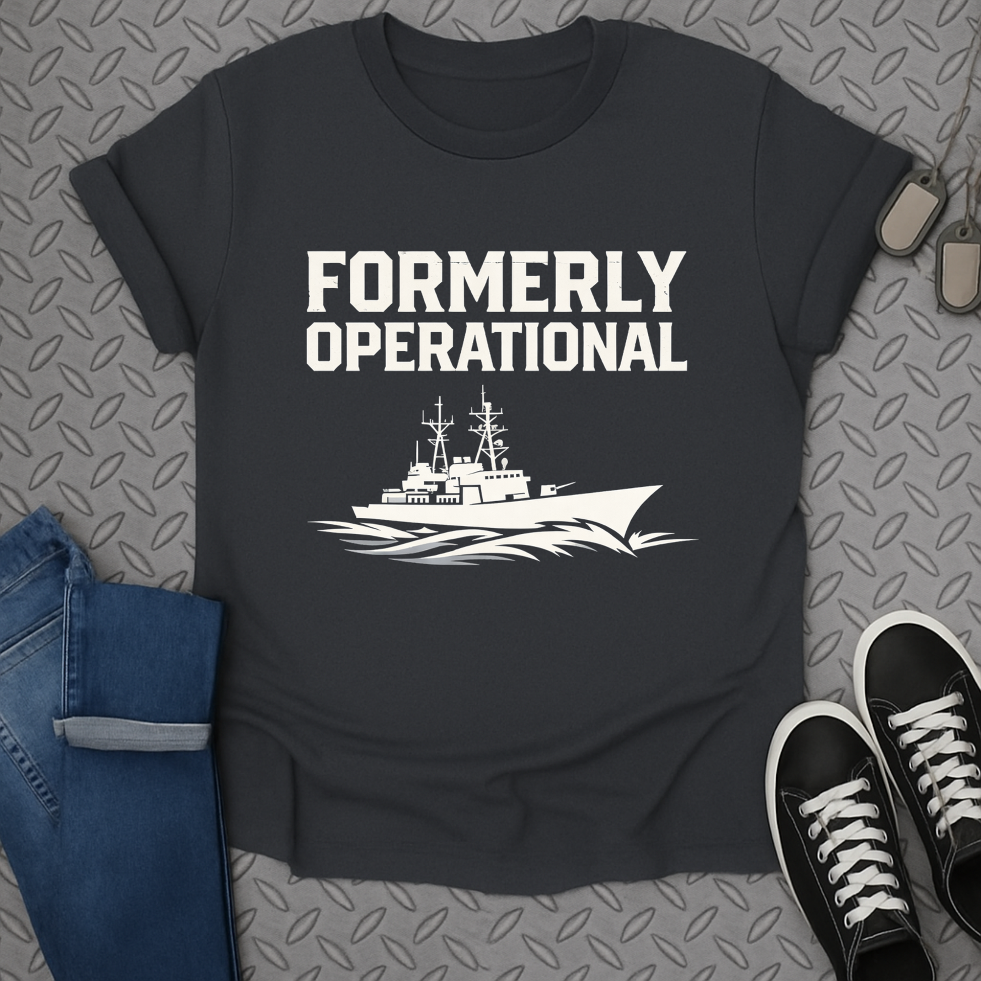 Formerly Operational Navy Ship Graphic Tee Shirt