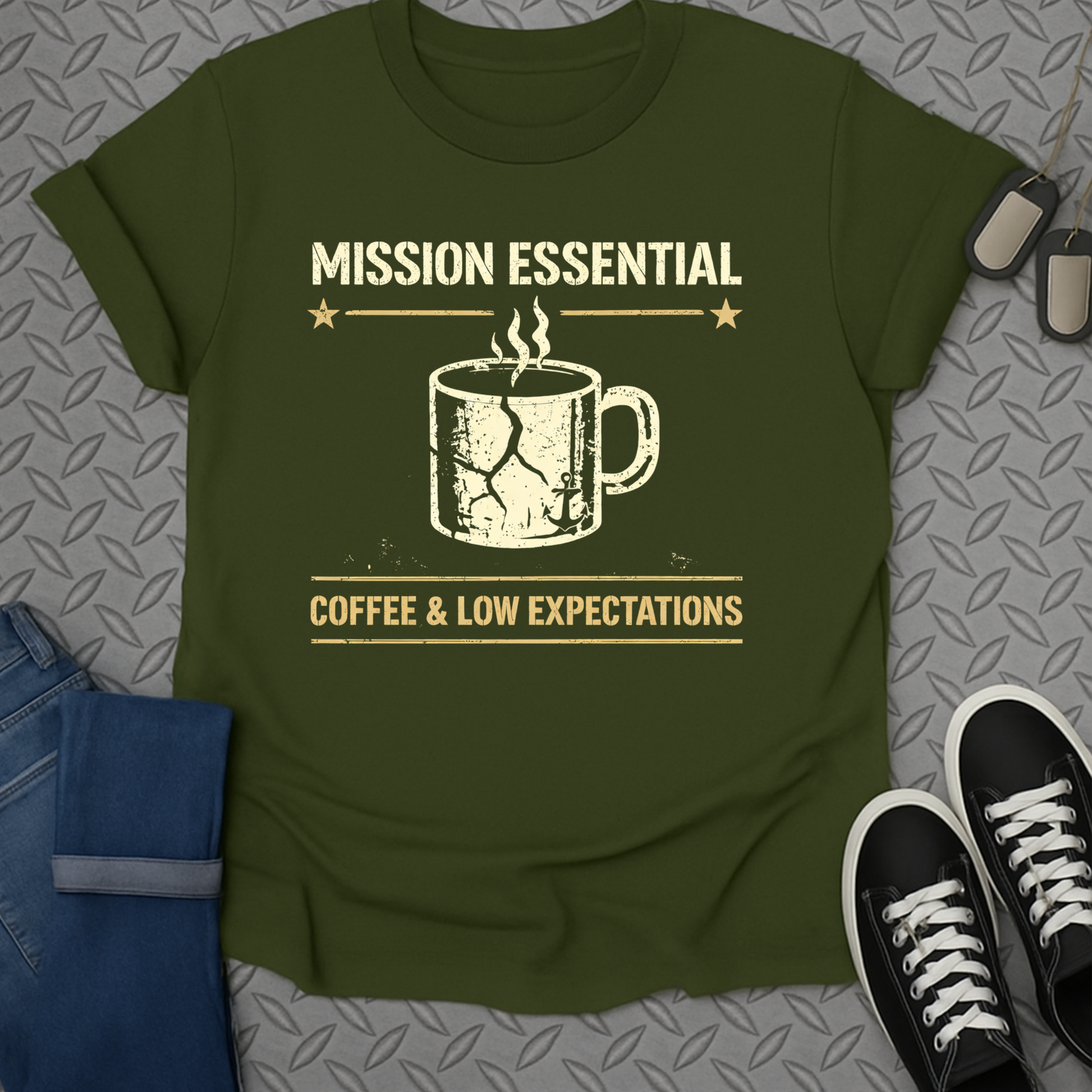 Mission Essential Coffee and Low Expectations Shirt