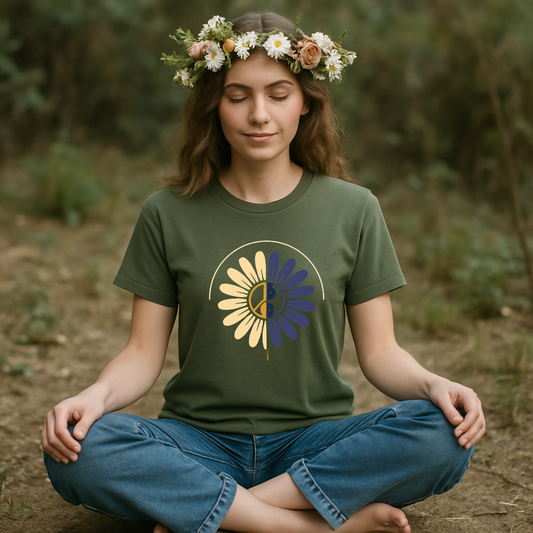 Peaceful Flower Design Graphic Tee product