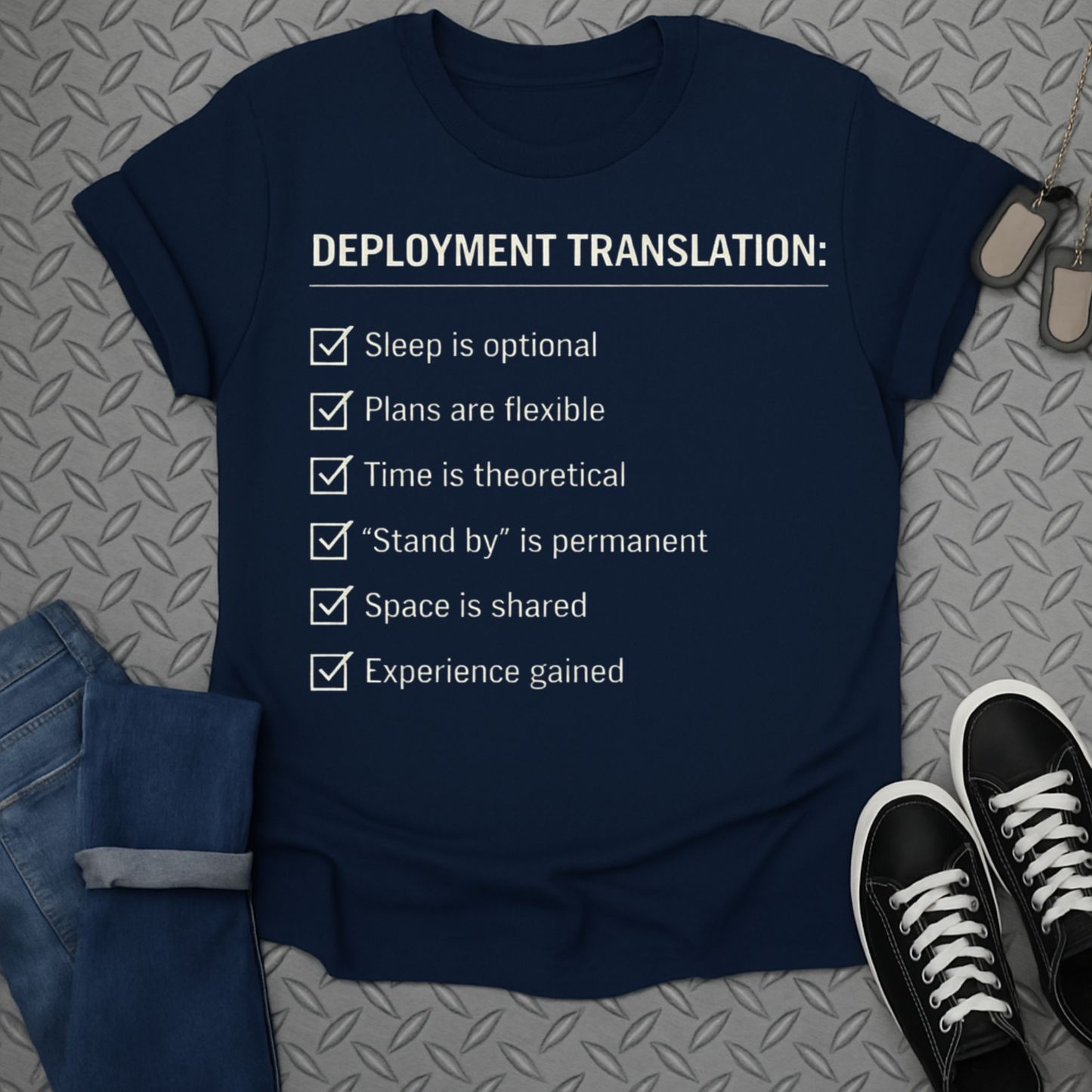 Deployment translation tshirt