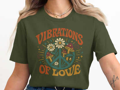 Vibrations of Love Psychedelic Peace Graphic Tee product type