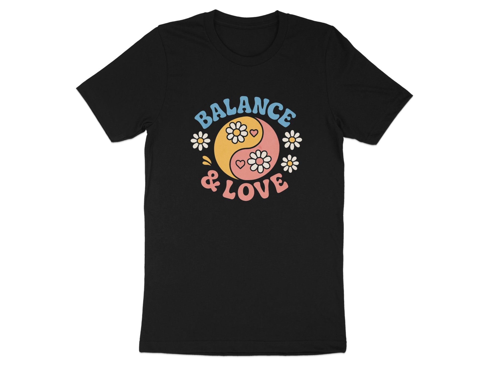 Balance and Love Retro Graphic T-shirt product