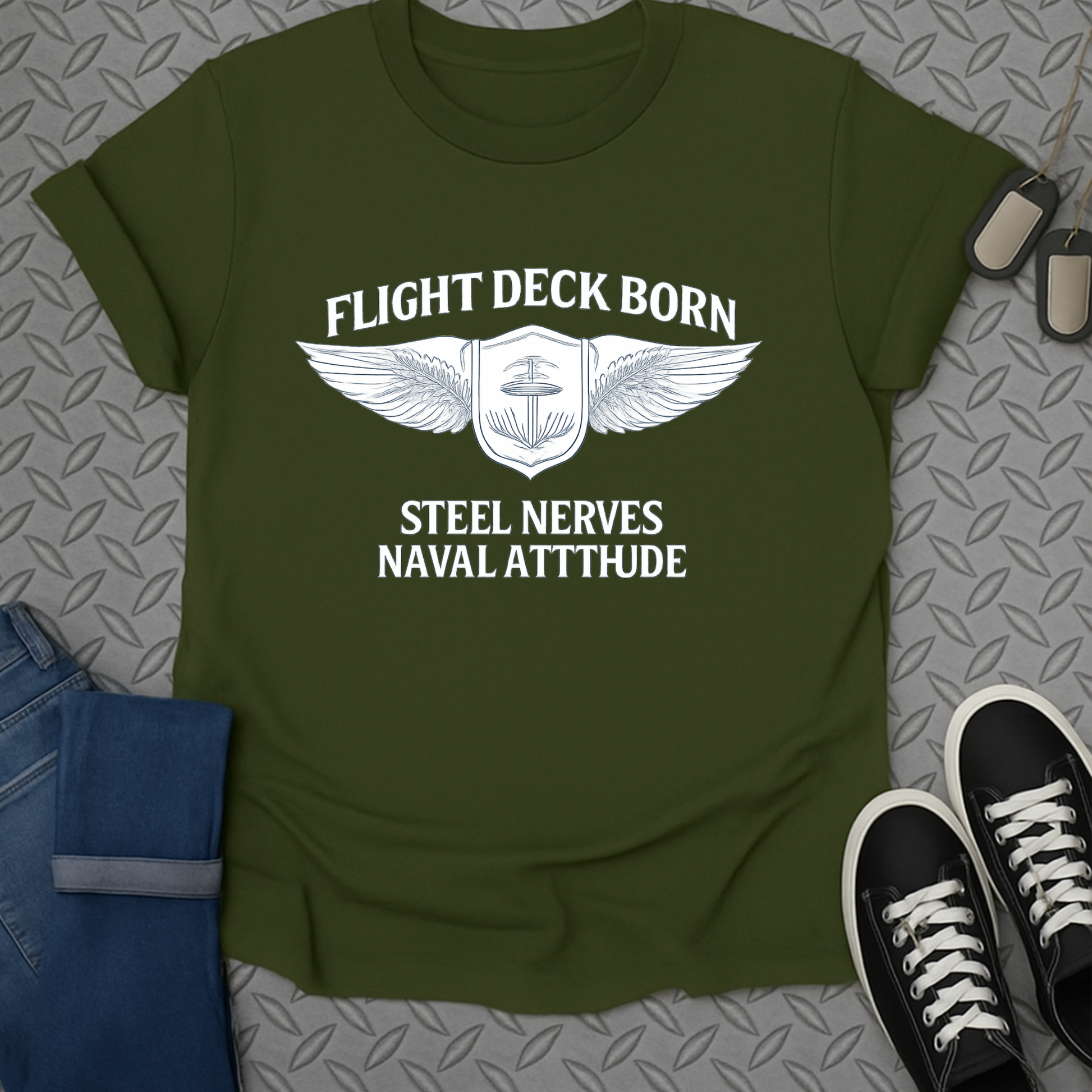 Flight Deck Born Steel Nerves Naval Attitude Product
