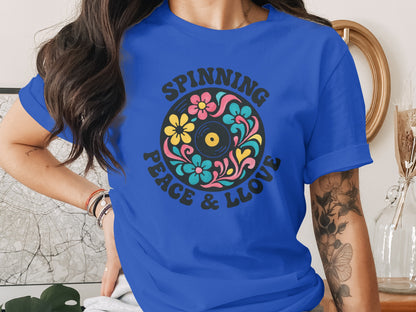 Spinning Peace and Love Graphic T-Shirt product type