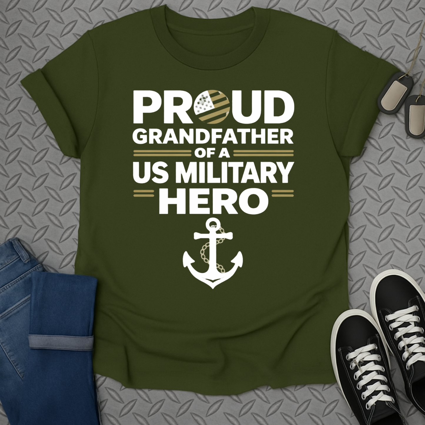 Proud Grandfather of a US Military Hero T-Shirt
