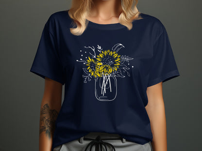 Sunflower Bouquet in Jar Graphic Tee