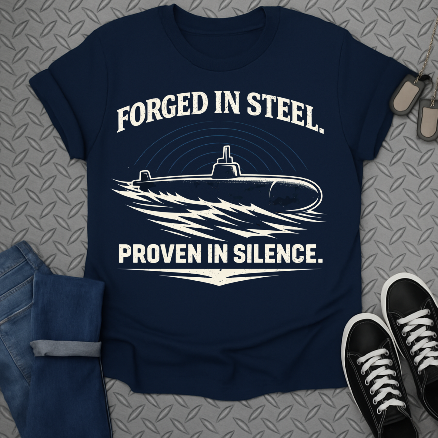 Forged in Steel Proven in Silence Submarine T-Shirt