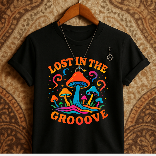 Lost in the Grooove Psychedelic Graphic T-shirt product