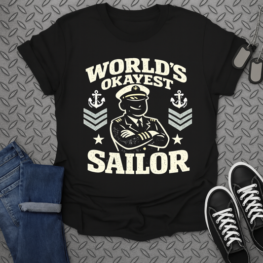 World's Okayest Sailor Funny Graphic Shirt