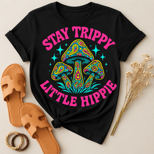 Stay Trippy Little Hippie Psychedelic Shirt Product Type