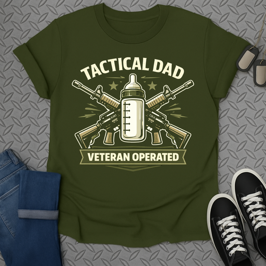 Tactical Dad Veteran Operated Graphic T-Shirt