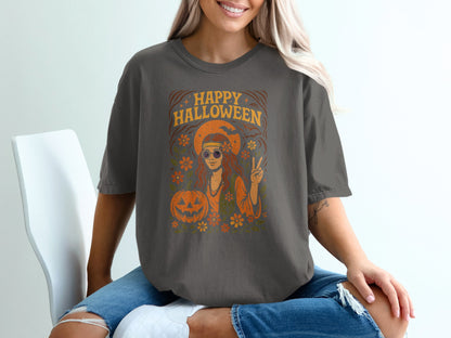 Happy Halloween Peace Sign Graphic Tee product