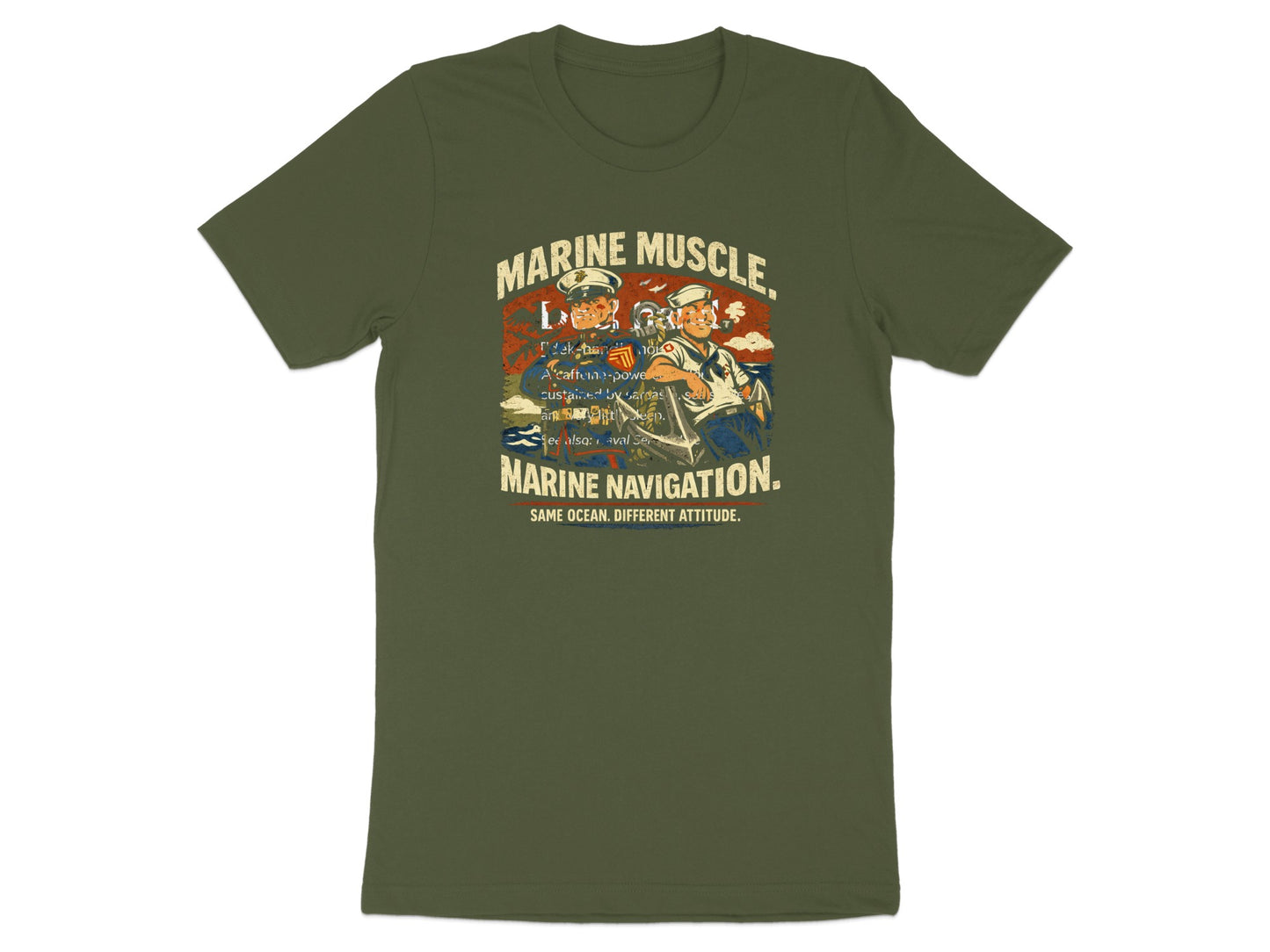 Marine Muscle Marine Navigation Graphic T-shirt