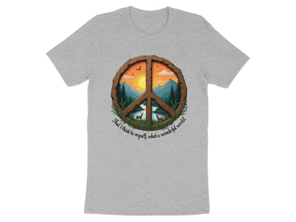 Colorful Nature Peace Symbol on Soft Tee Shirt product type
