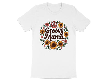 Groovy Mama Sunflower Design Graphic T-Shirt product type