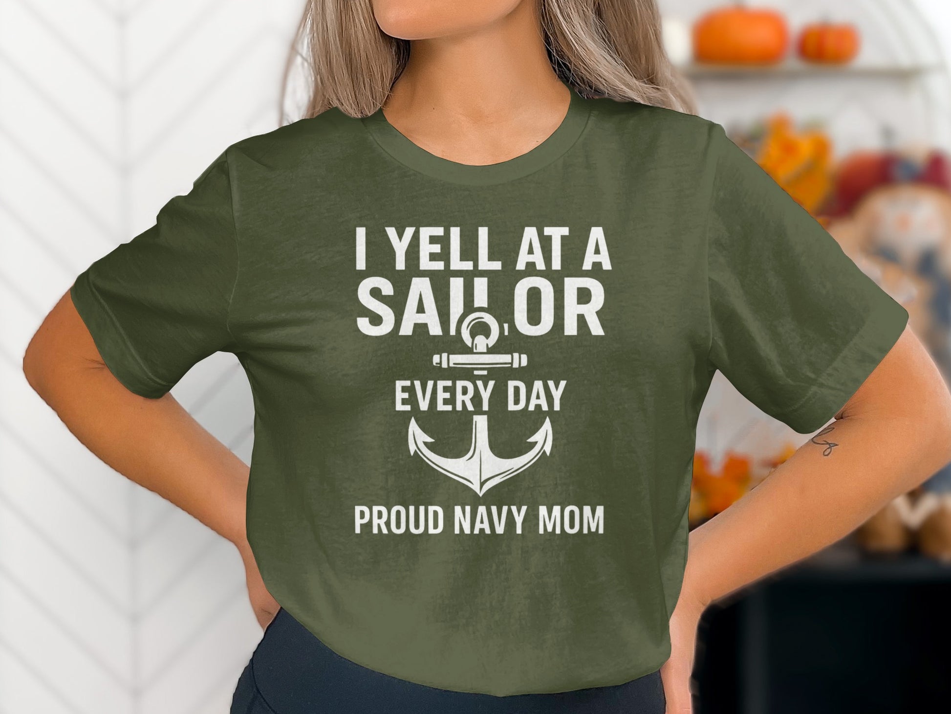 I Yell at A Sailor Every Day Proud Navy Mom Shirt