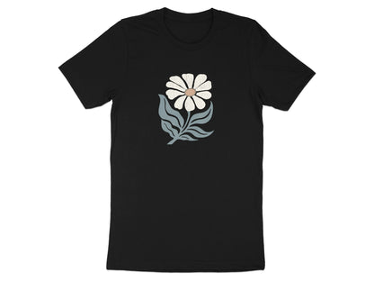 Floral Graphic Tee with White Flower Design product type