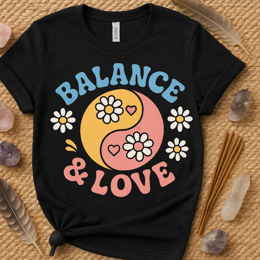 Balance and Love Graphic Tee shirt product