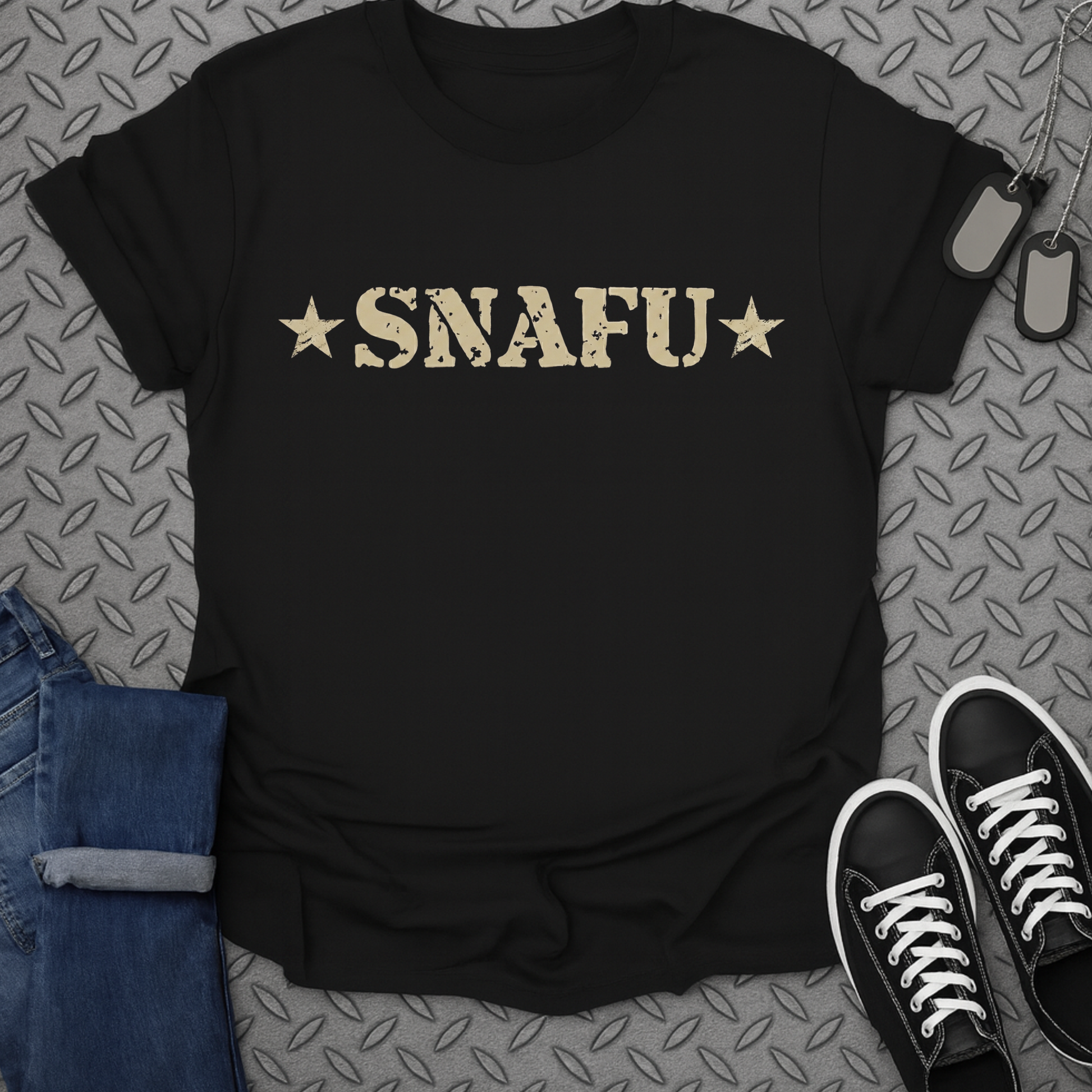 SNAFU Graphic Tee Military Style Unisex Shirt