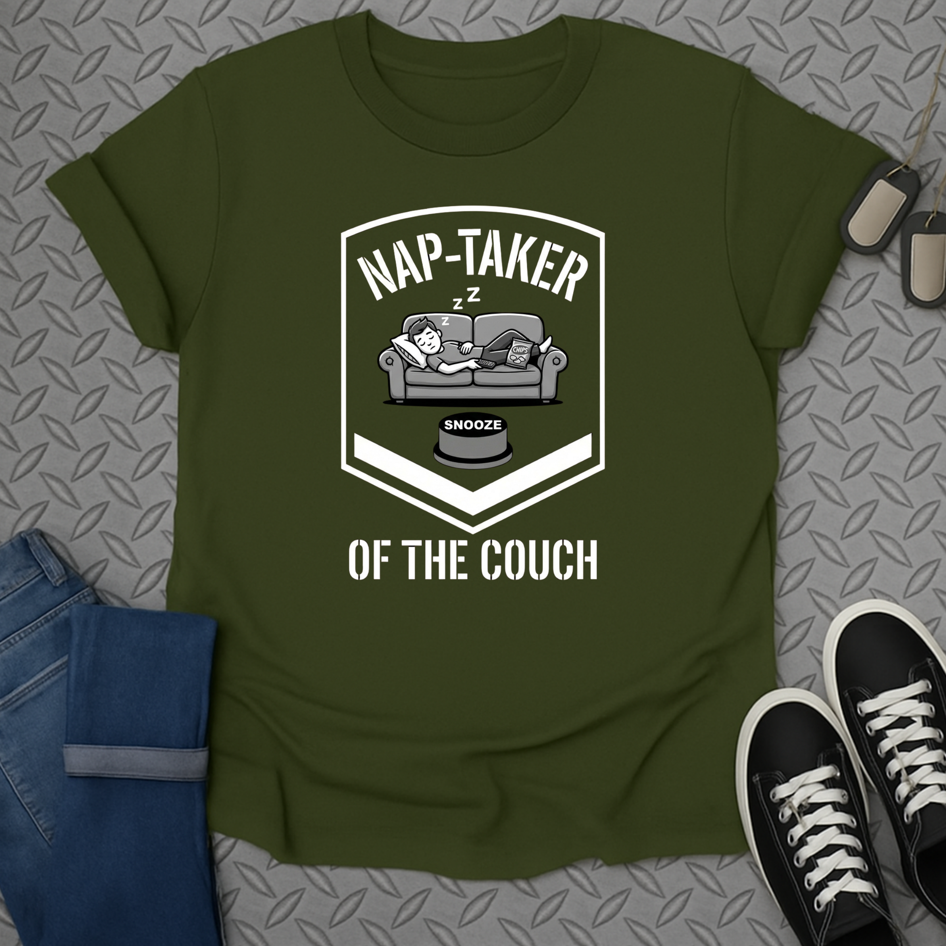 Funny Nap-Taker of The Couch Graphic T-Shirt