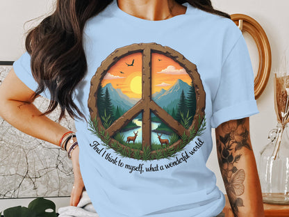 What a Wonderful World Peace Nature Graphic Shirt product