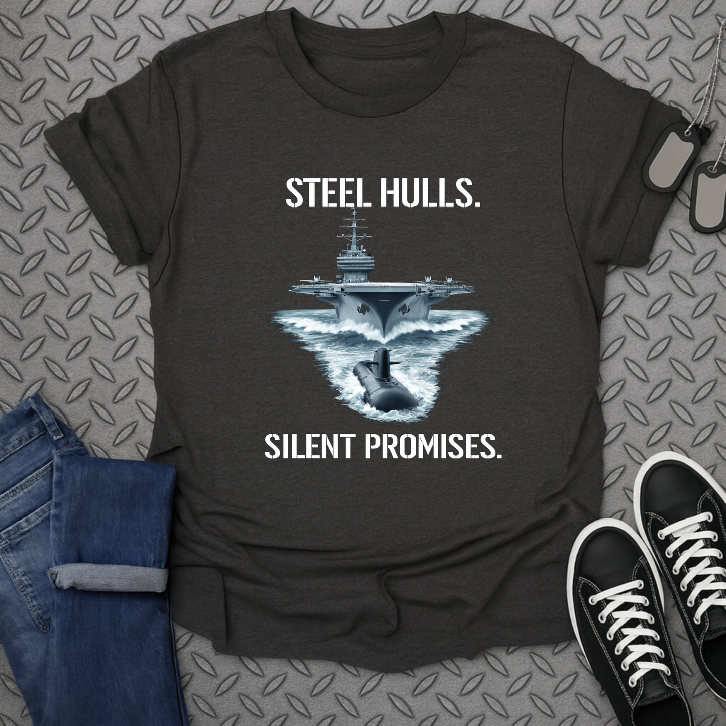 Steel Hulls Silent Promises Graphic T-Shirt