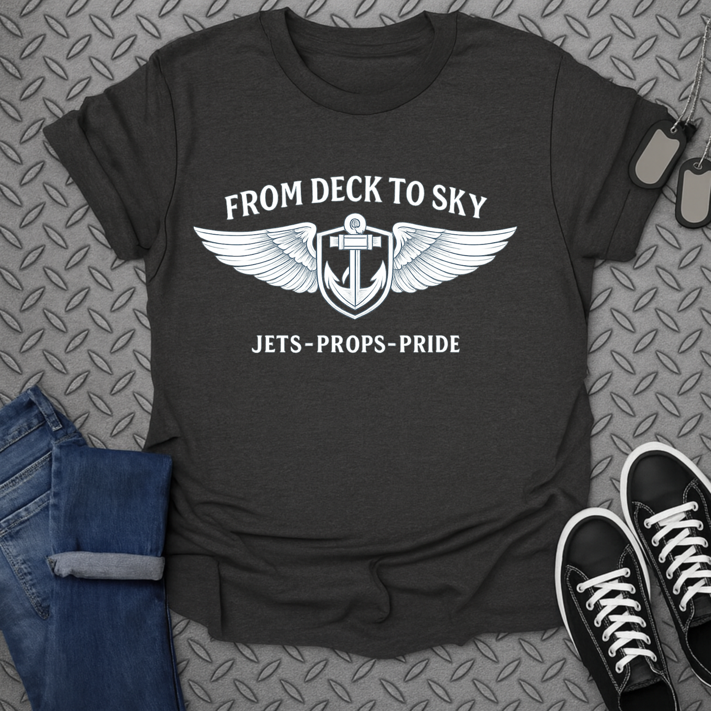 From Deck to Sky Jets Props Pride T-Shirt