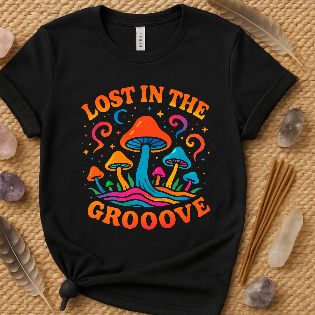 Lost in the Grooove Colorful Mushroom T-Shirt product type