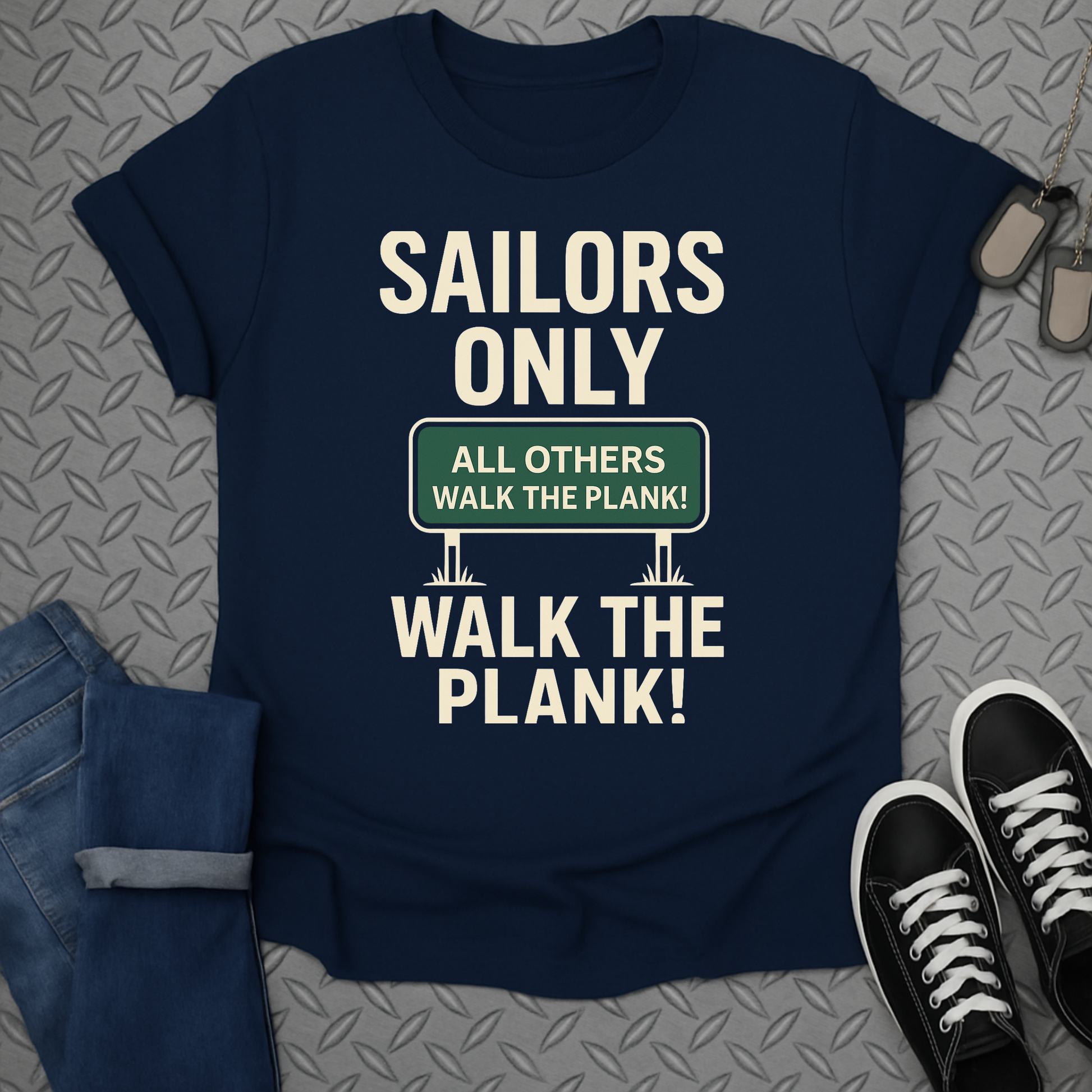 SAILORS ONLY Walk The Plank Graphic Tee Shirt