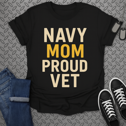Navy Mom Proud Vet T-Shirt Ideal Mother's Day Gift